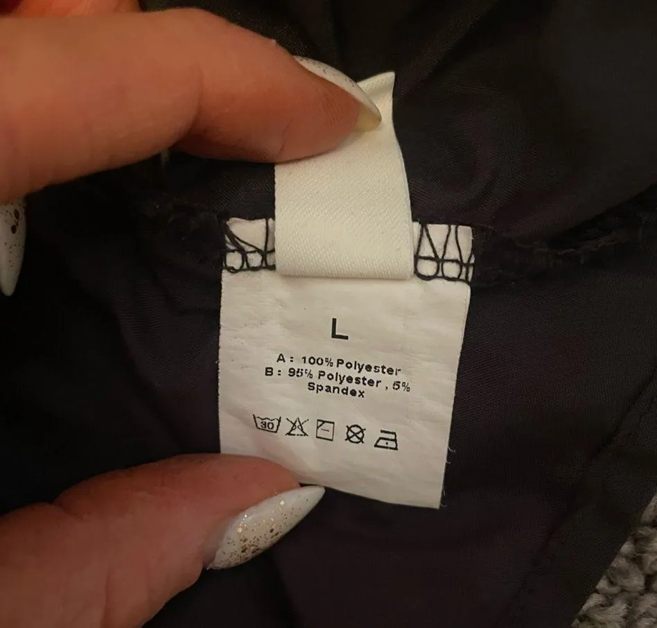 LAYNER Deep V Neck Ruffle Polka Dot Top Pom Pom Peplum Shirt Blouse size large - Image 9