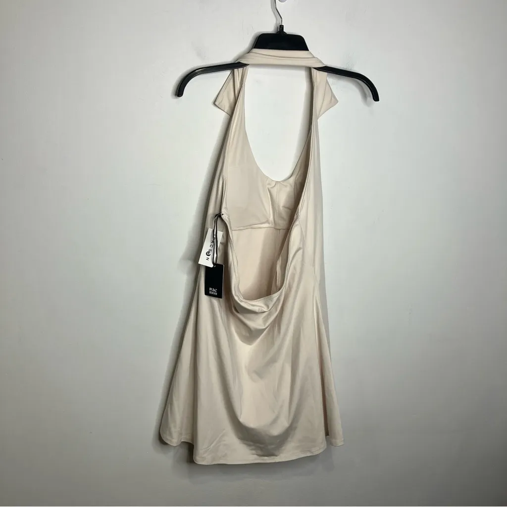 PAC 1980‎ whisper active putting mini dress skort ivory off white womens size XL - Image 7