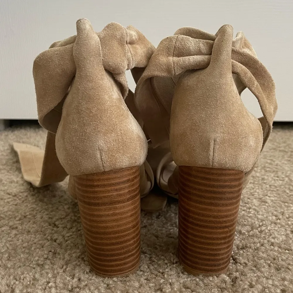 Raye x Revolve Suede Wrap Tie Mia Tan Heels - 6 - Image 5