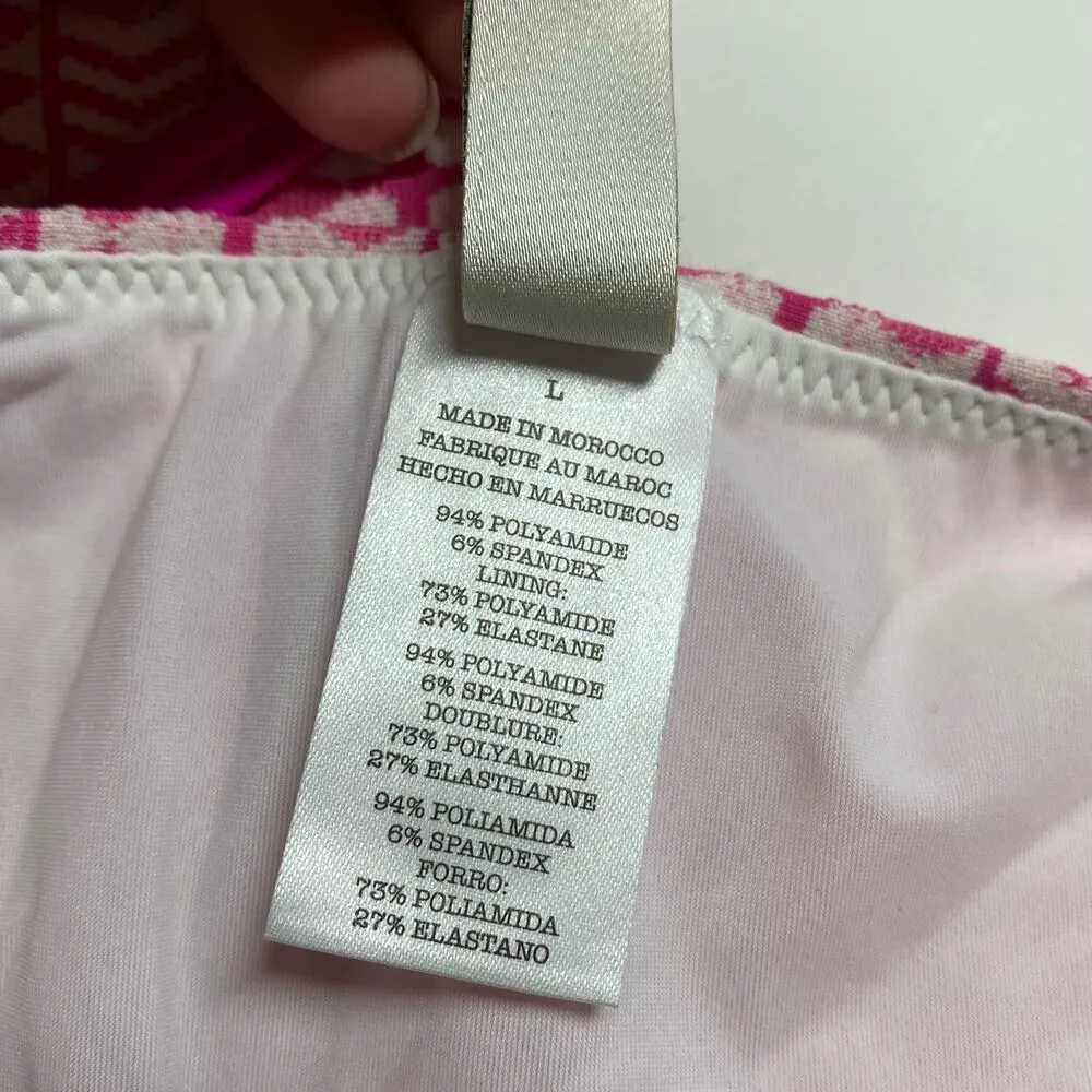 Lemlem Side Tie Pink Textured Bikini Swim Bottoms L Large NWOT - Image 7