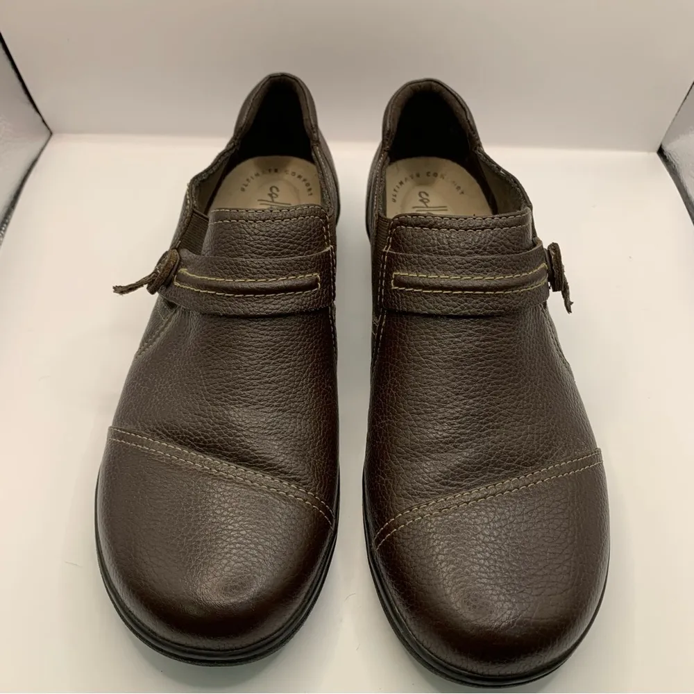 Clarks Cheyn Madi Slip On Loafer Brown Tumbled Leather 261289314075 Womens 9.5M - Image 2