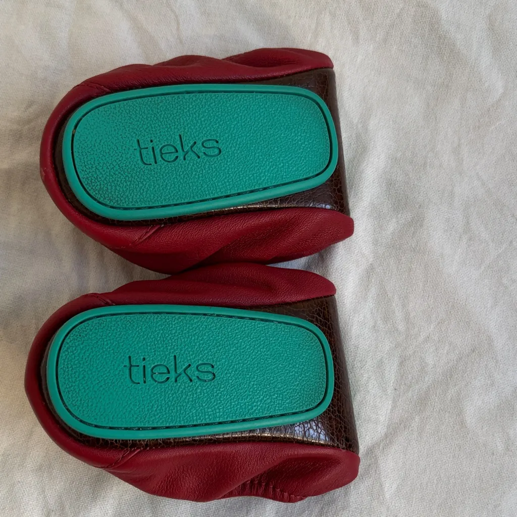 Tieks Red Leather Ballet Flats - Image 4