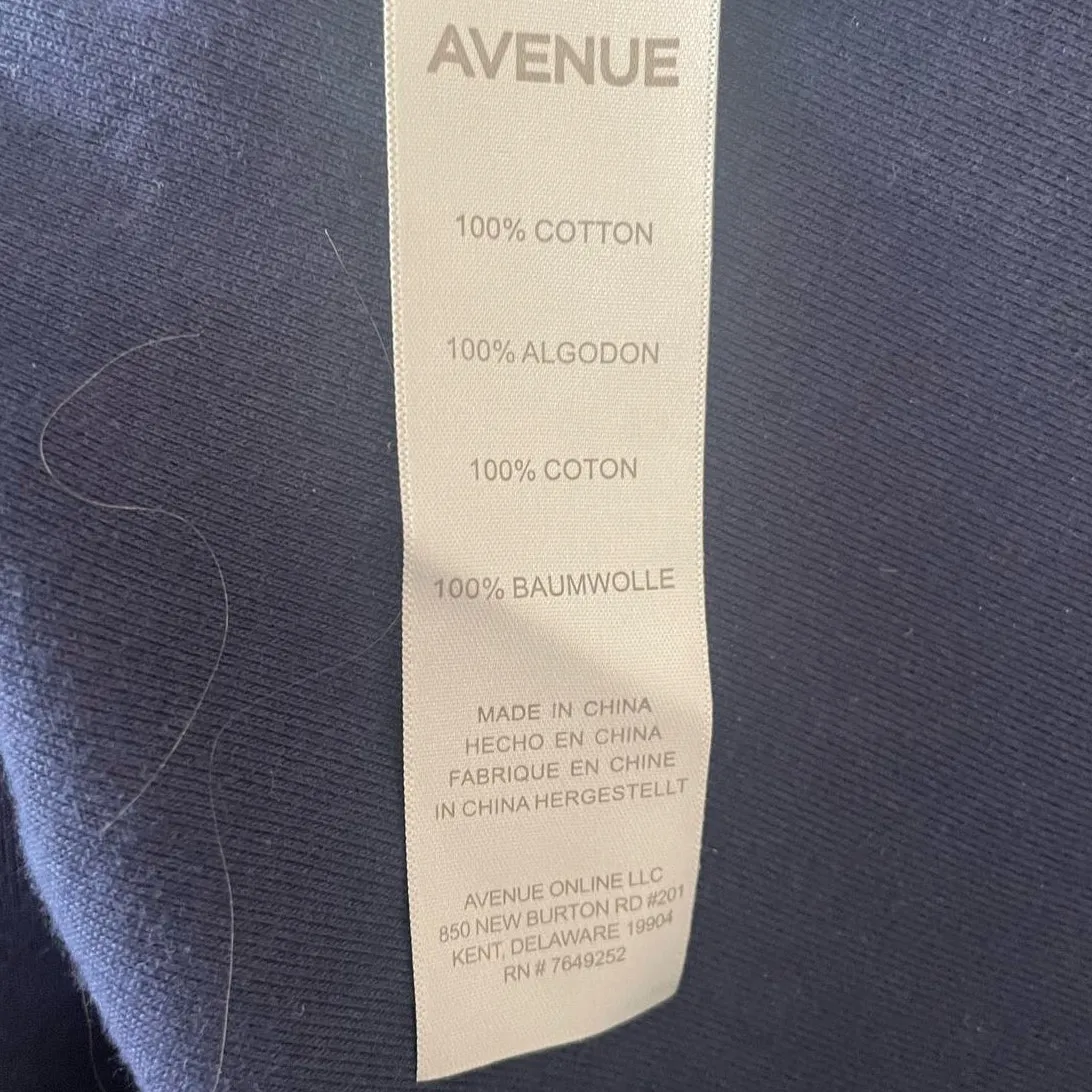 Avenue Women Tunic Top 22/24 Navy 3/4 Sleeve Stretch Cotton‎ Casual Workwear - Image 7