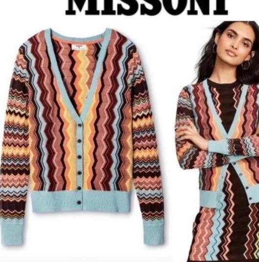 Missoni for Target 20th Anniversary Cardigan Medium EUC Brown - Image 2