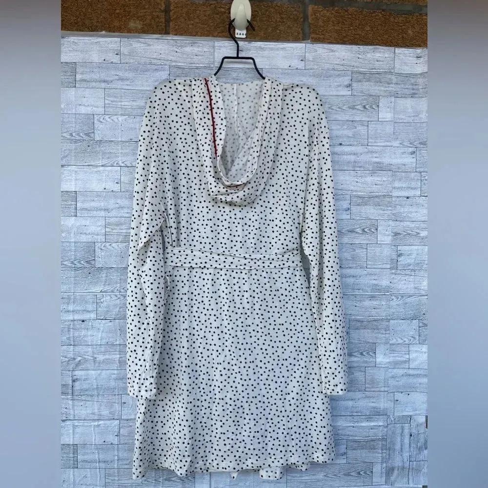 Cosabella Pima polkadot hooded robe size medium - Image 8