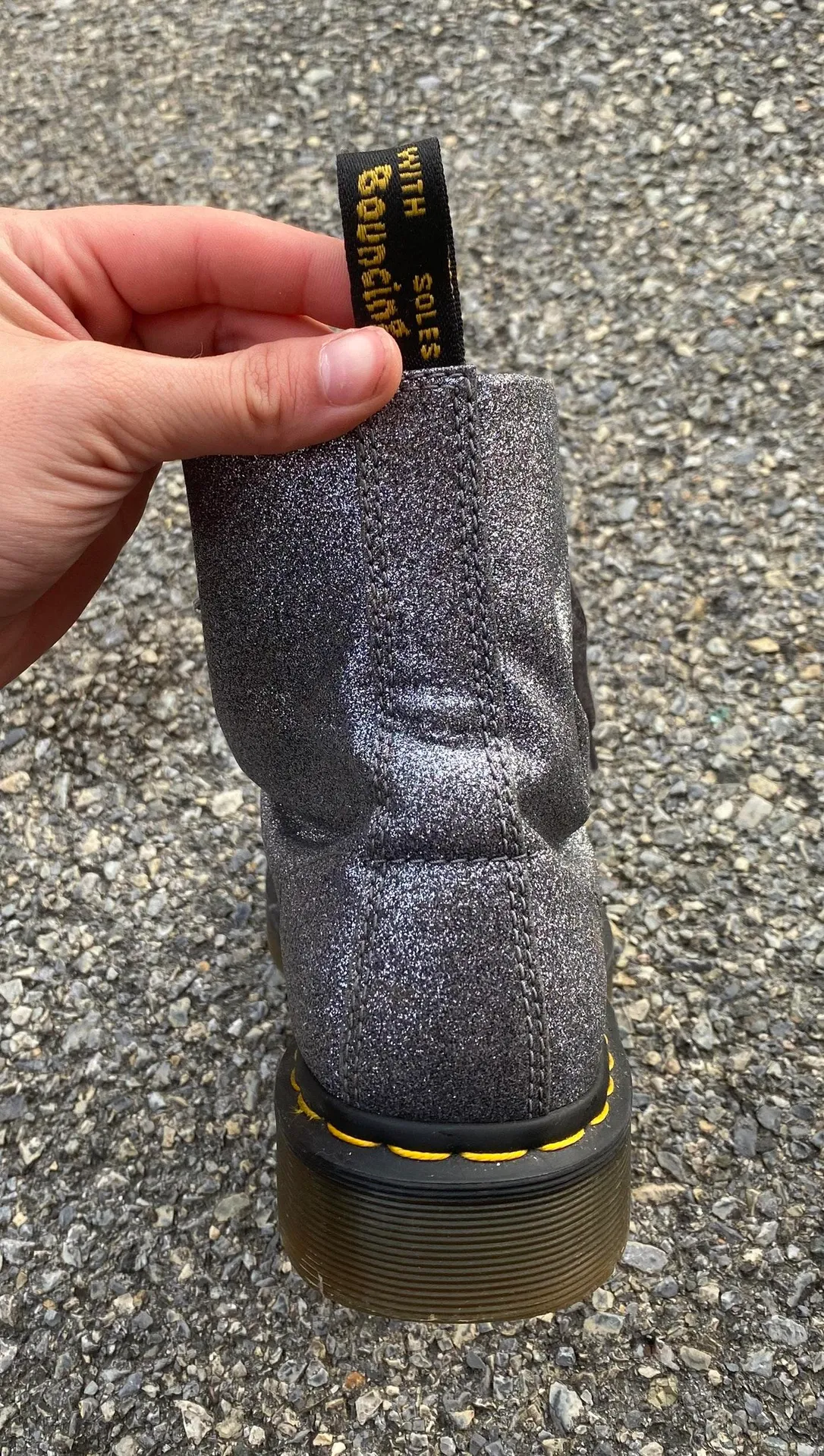 Dr. Martens Gray Sparkle Doc Martens - Image 3