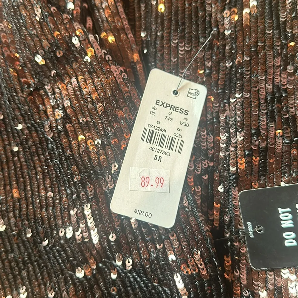 Express High Waisted Sequin Wide Leg Pants NWT - Image 8