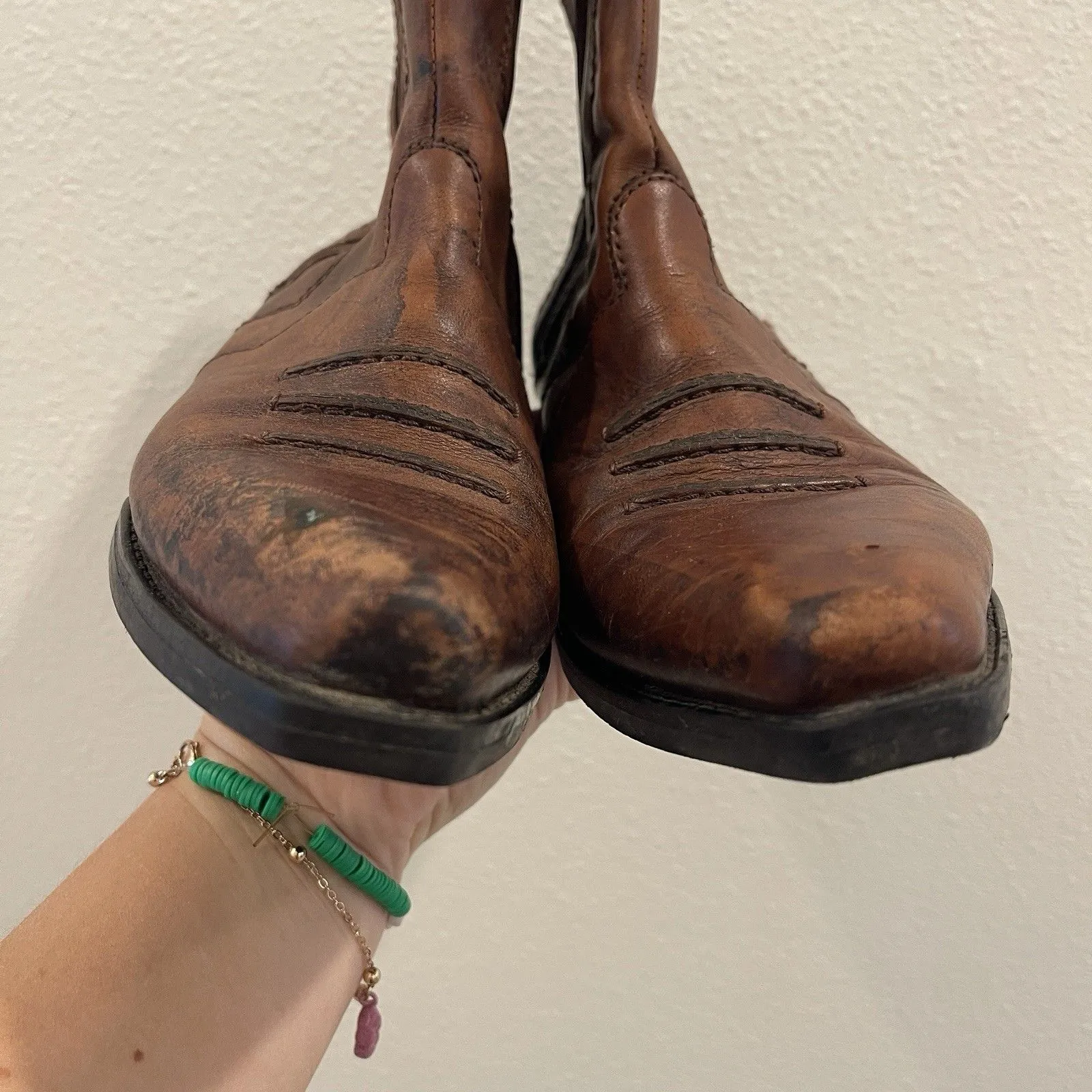 Earth Spirit Boots Pansy Women’s Size 8 Brown Leather Western Ankle Booties - Image 3