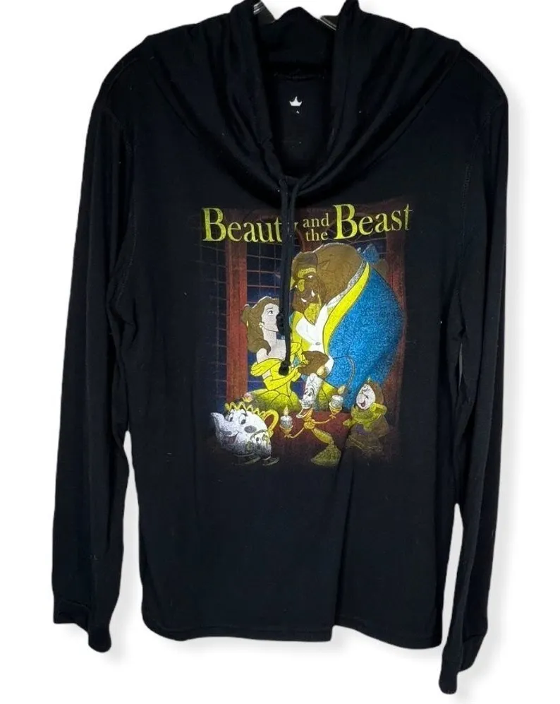 Vintage Disney Beauty and the Beast Shirt‎ Black Size M - Image 1