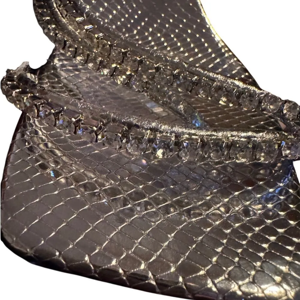 Simmi Asos Ankle wrap rhinestone strappy formal heel US7 sexy unique prom - Image 6