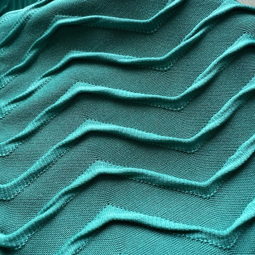 En Focus Studio Dress Womens 6 Seafoam Green Sleeveless Textured Party - Image 7