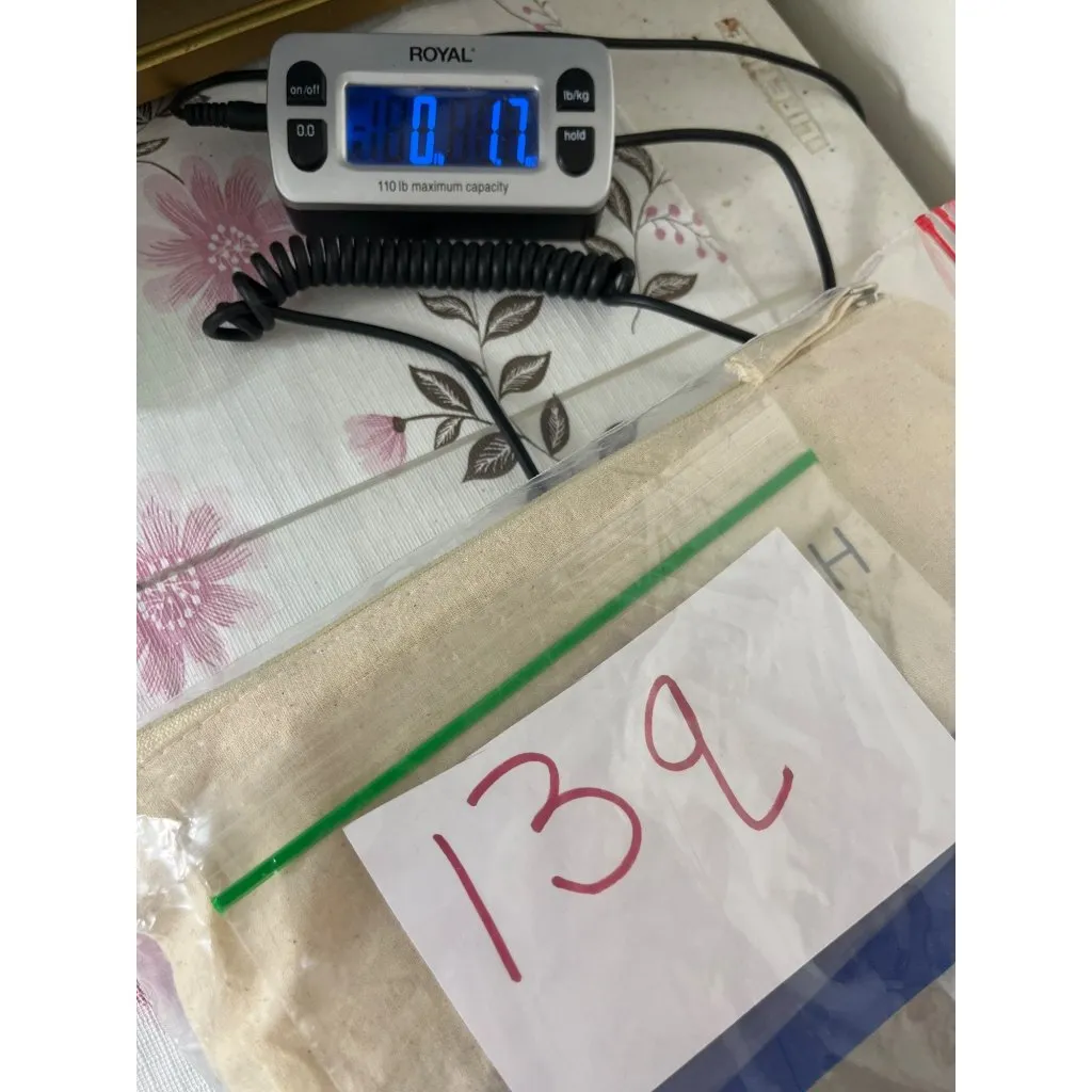 Casa Health Cotton Canvas Zipper Pouch Beige/Blue 10x7 Inches Lightweight 13q Blue - Image 6