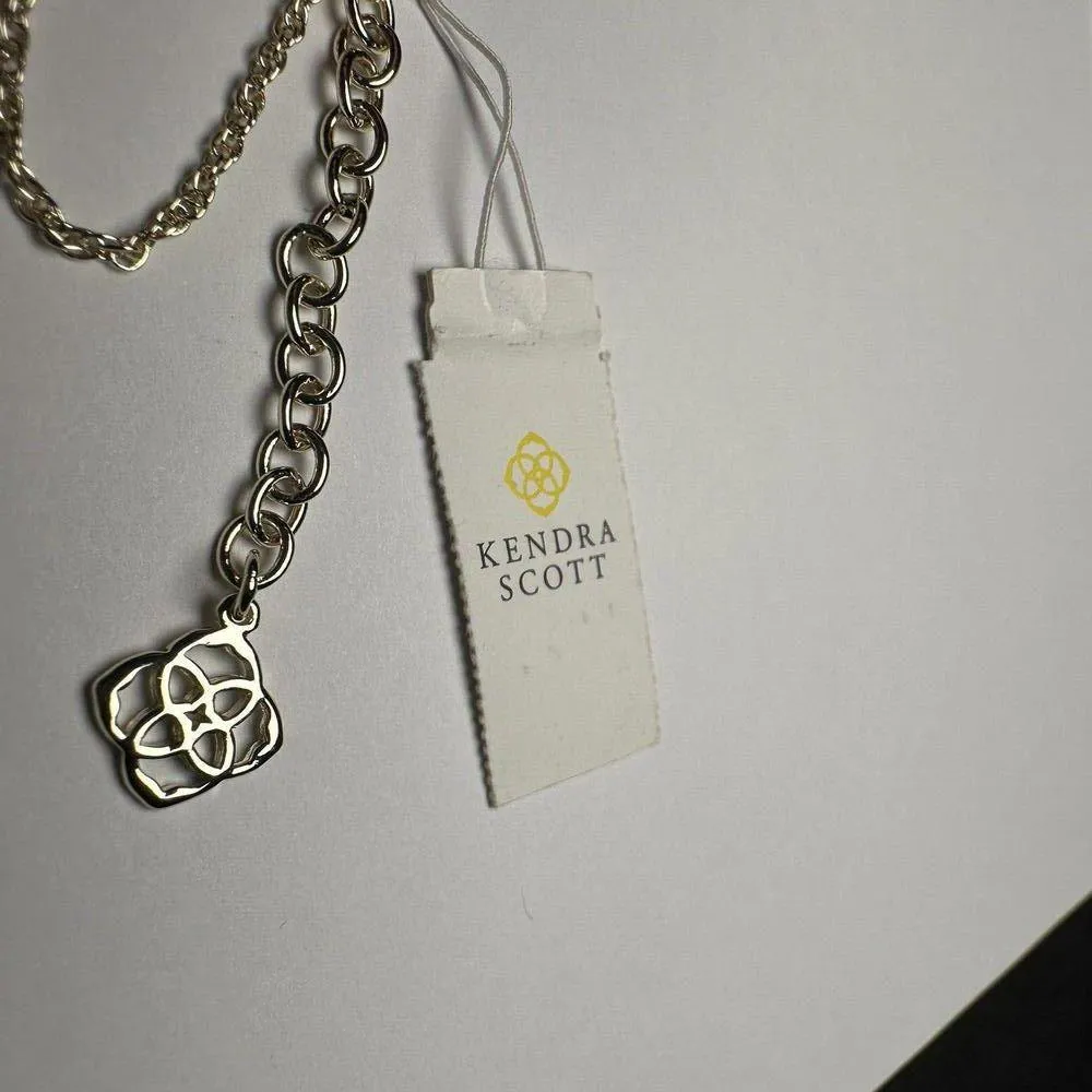 Kendra Scott Purple Pendant Silver Tone Necklace Adjustable Length NWT - Image 8