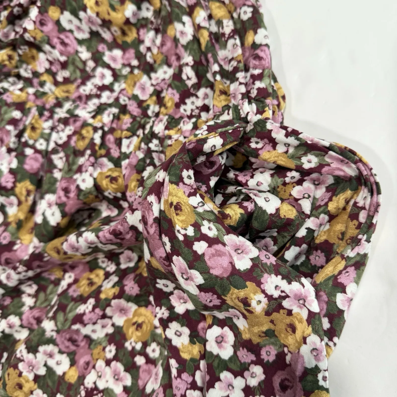 NWT Torrid Colorful Ditsy‎ Floral Stretch Challis Tie Neck Dress Size 1X Pockets - Image 7