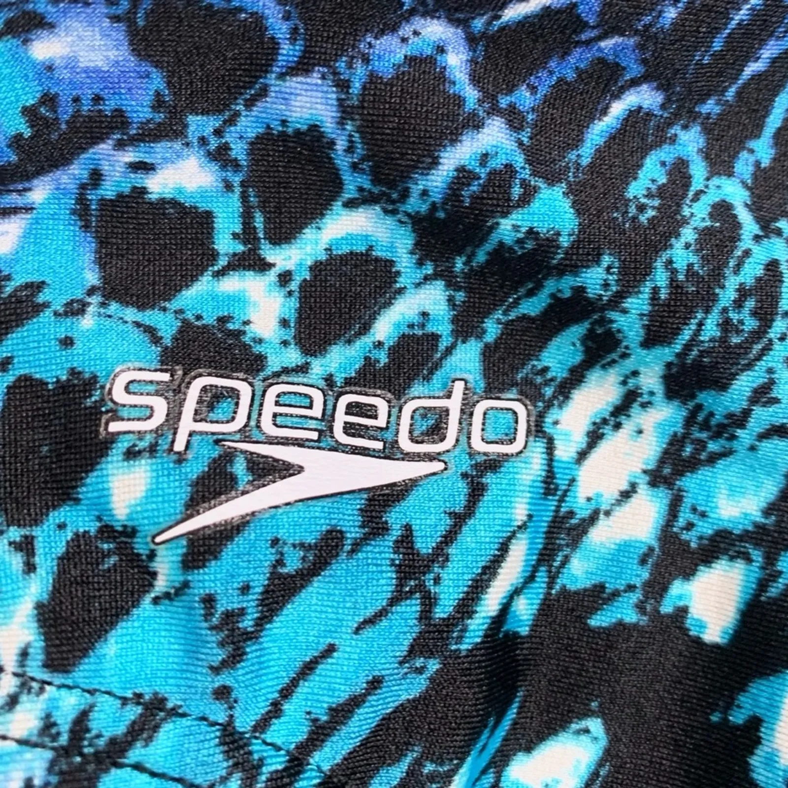 Speedo Women's Black Teal Blue One Piece Sport Tank Swimsuit Size Small - Image 8