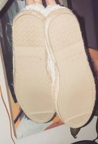 White Textured Espadrilles - Image 3