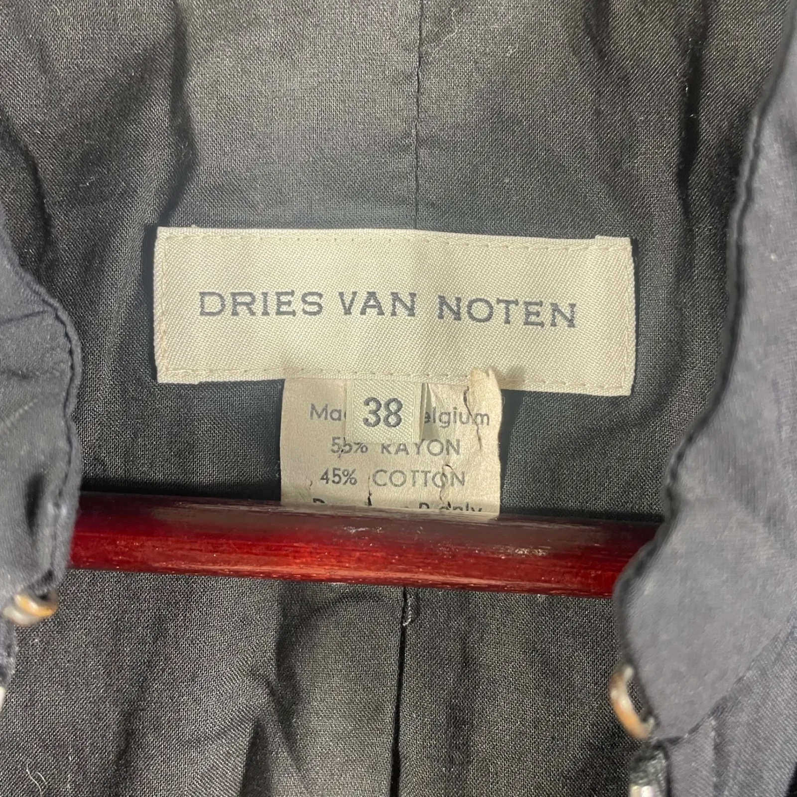 Dries Van Noten Black Sheer Sleeve Jacket Women's Size 38 Made in‎ Belgium - Image 2