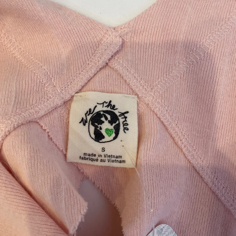 We The Free Pink Free People Knit Cotton Tank Top NWT Sz Sm Relaxed - Image 5