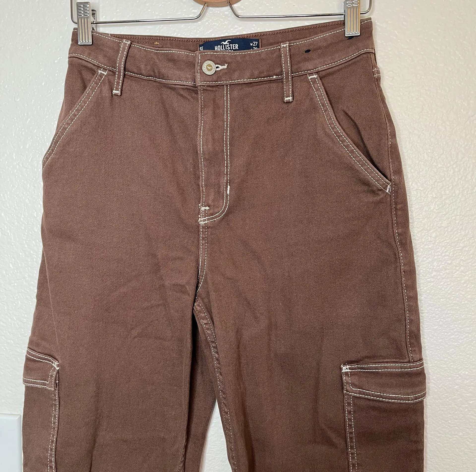 Brown Cargo Ultra High Rise Dad Jean size 27 - Image 6