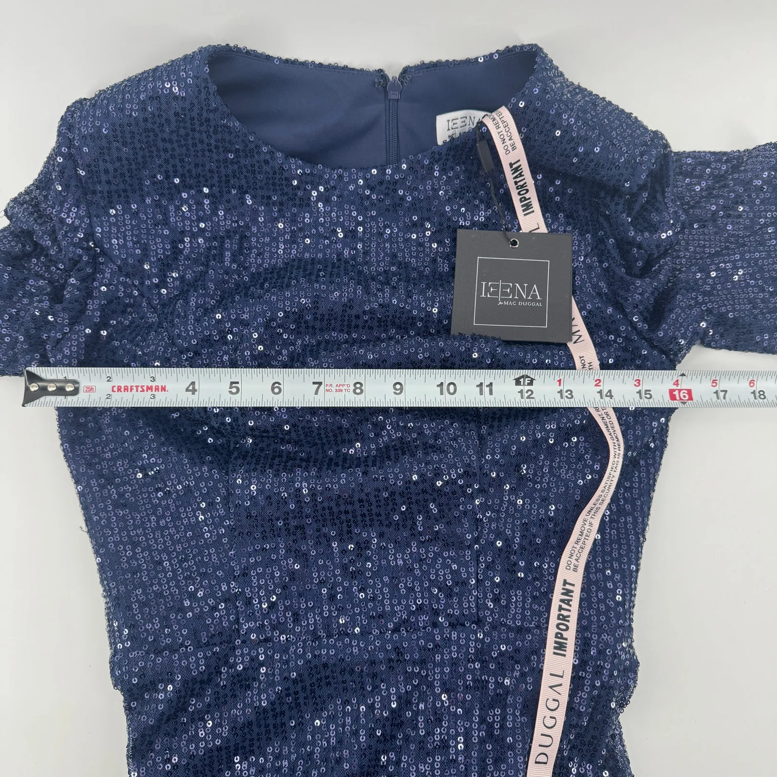 Mac Duggal 42018 Slit Skirt Sequin Dress Womens Sz 6 NWT Glitter Cocktail MOB - Image 10