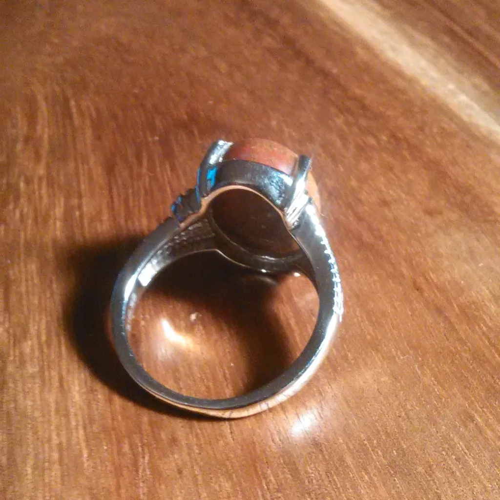 Aqua Nueva Moss Stainless Steel Solitaire Ring (Size 9) - Image 9