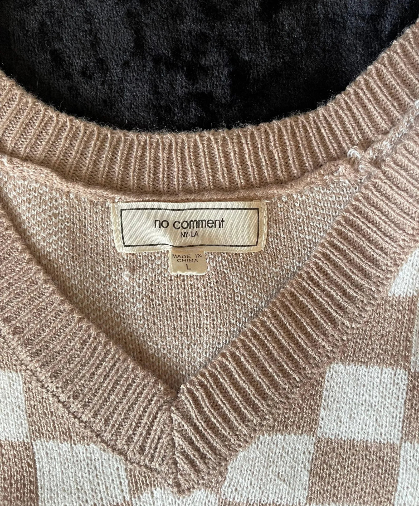 No Comment Checkered sweater vest - Image 2