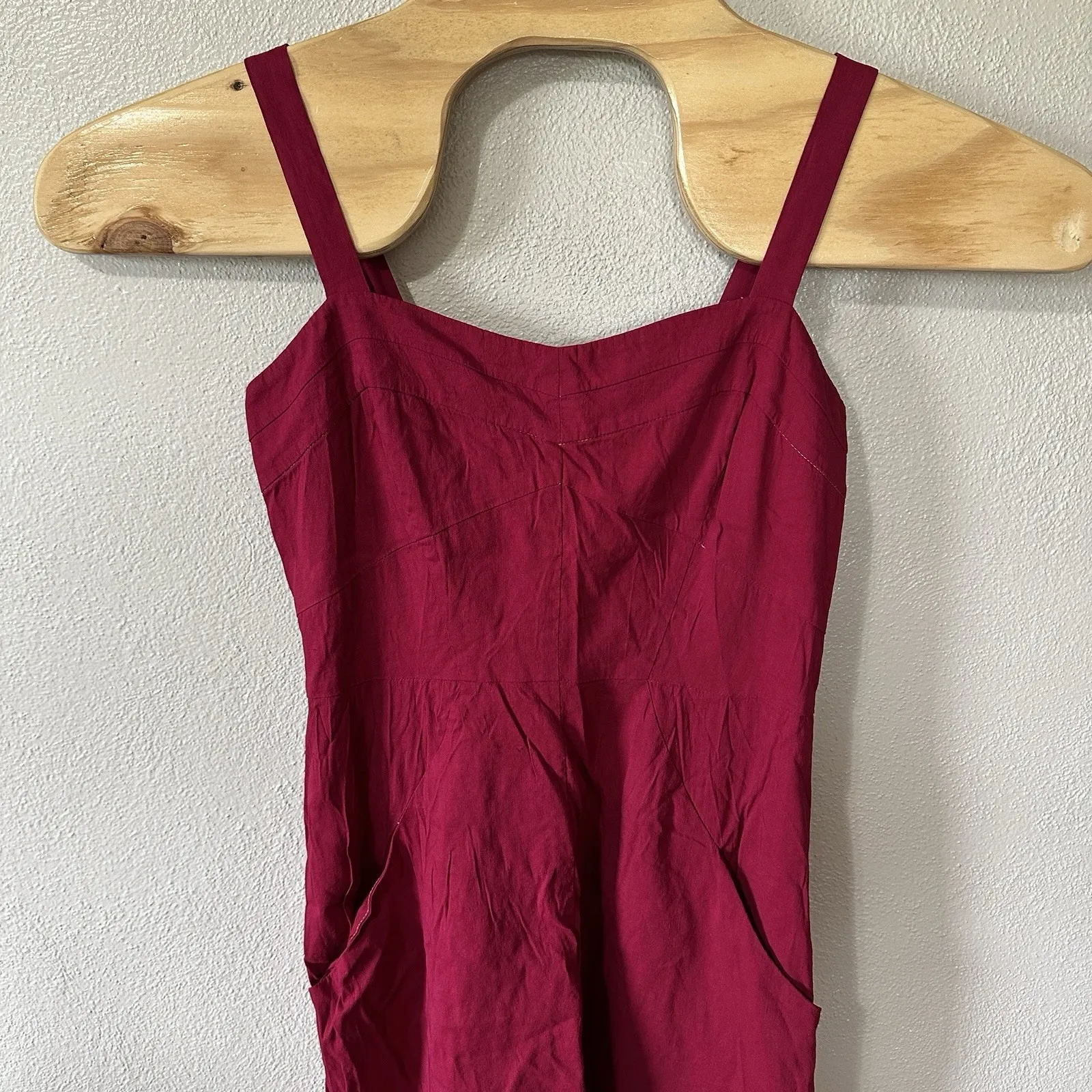 Theory Beatris Dress Size‎ Medium Fuchsia Pink Stretch Linen Blend Knee Length - Image 2