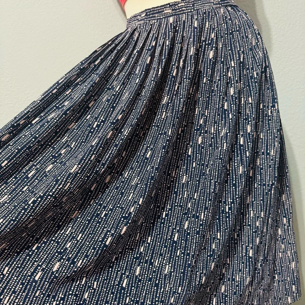 Evan Picone Vintage Women Blue Pull Over Midi‎ Skirt Size 100 Half Elastic Waist - Image 7