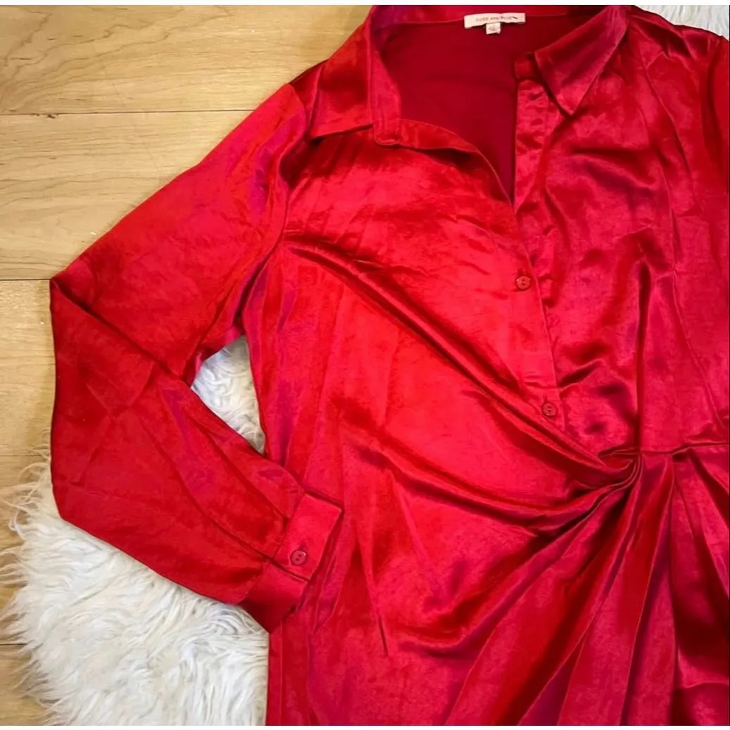 Skies are Blue red satin small - Image 4