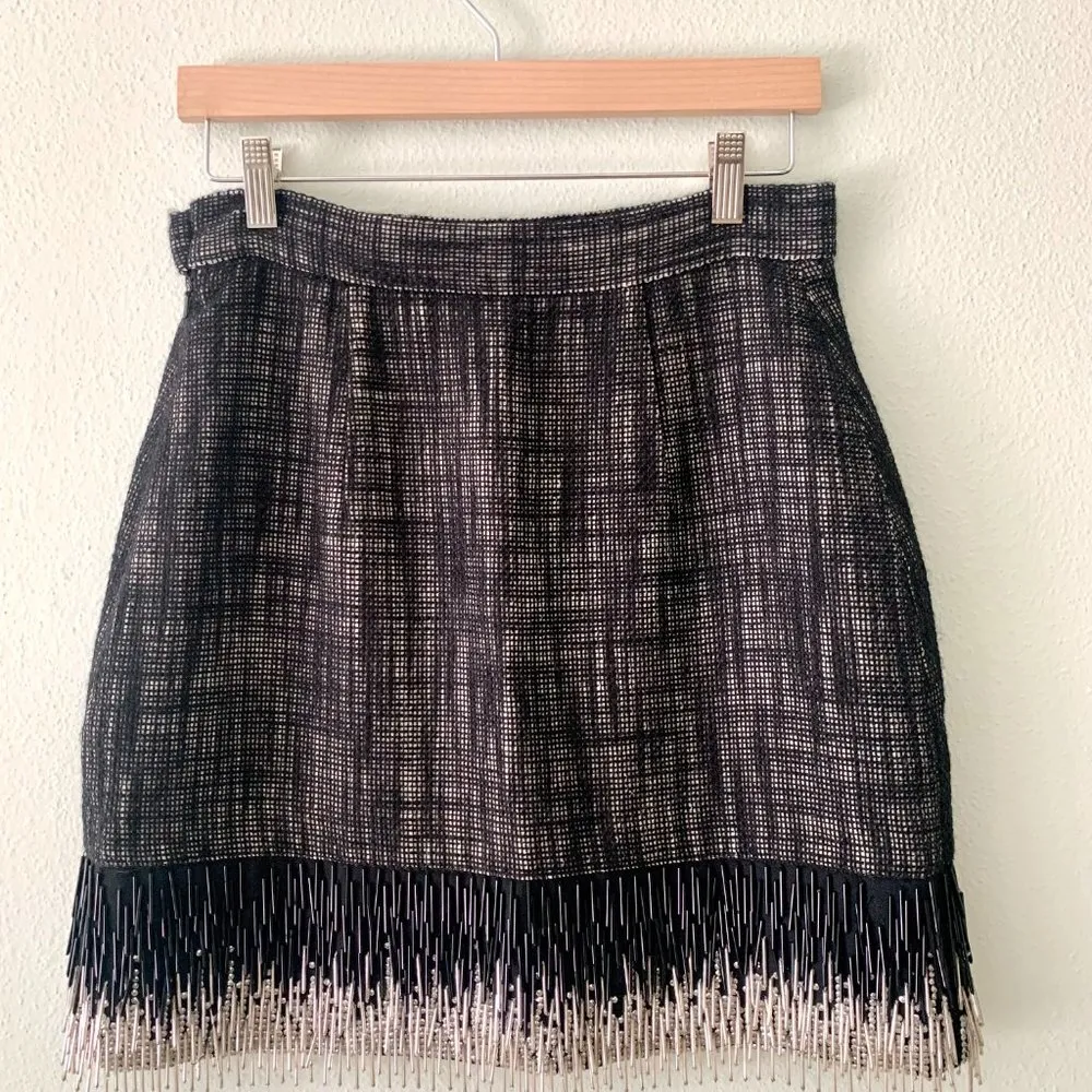 La Perla Beaded Tweed Skirt Size M IT44 - Image 2