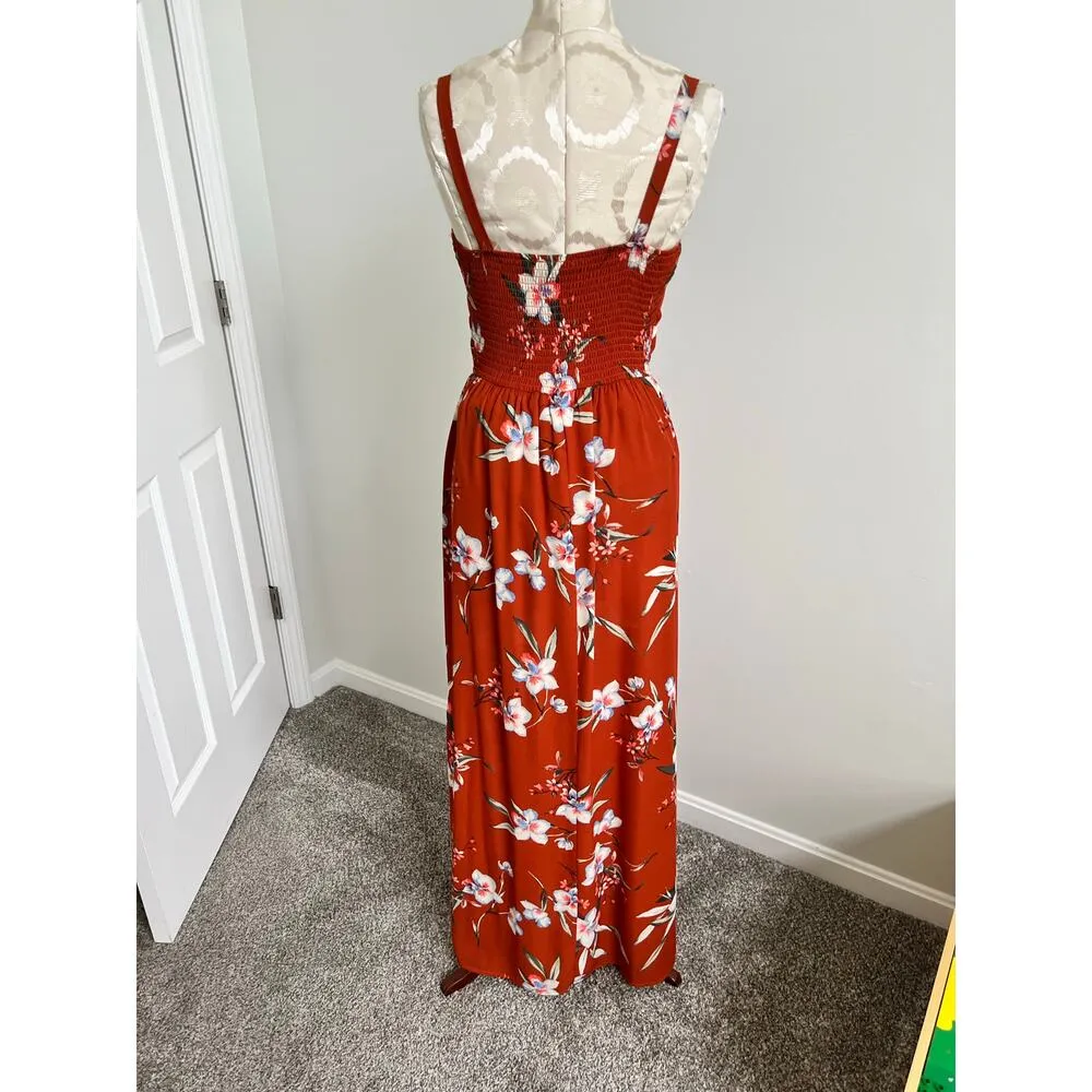 As U Wish Floral Sleeveless Semi Sheer Layered Maxi Dress - Image 4