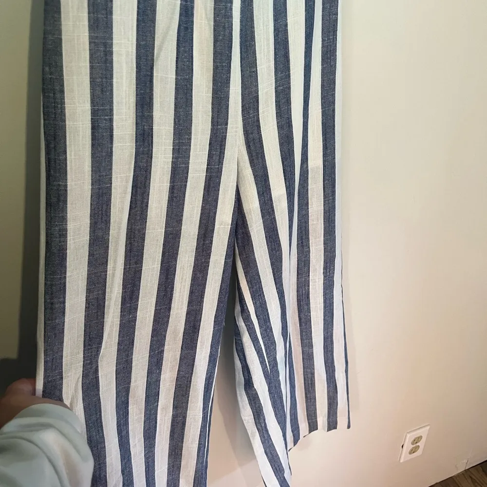 J.O.A. Striped Jumpsuit in Blue and White - Image 3