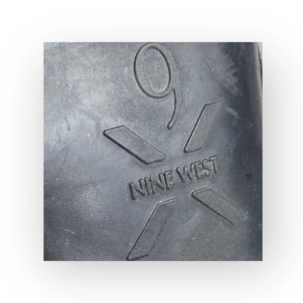 Nine West ❁ Anisa D’Orsay Pumps Heels ❁ Black Suede Chunky Metallic Heel ❁ 7.5M - Image 12