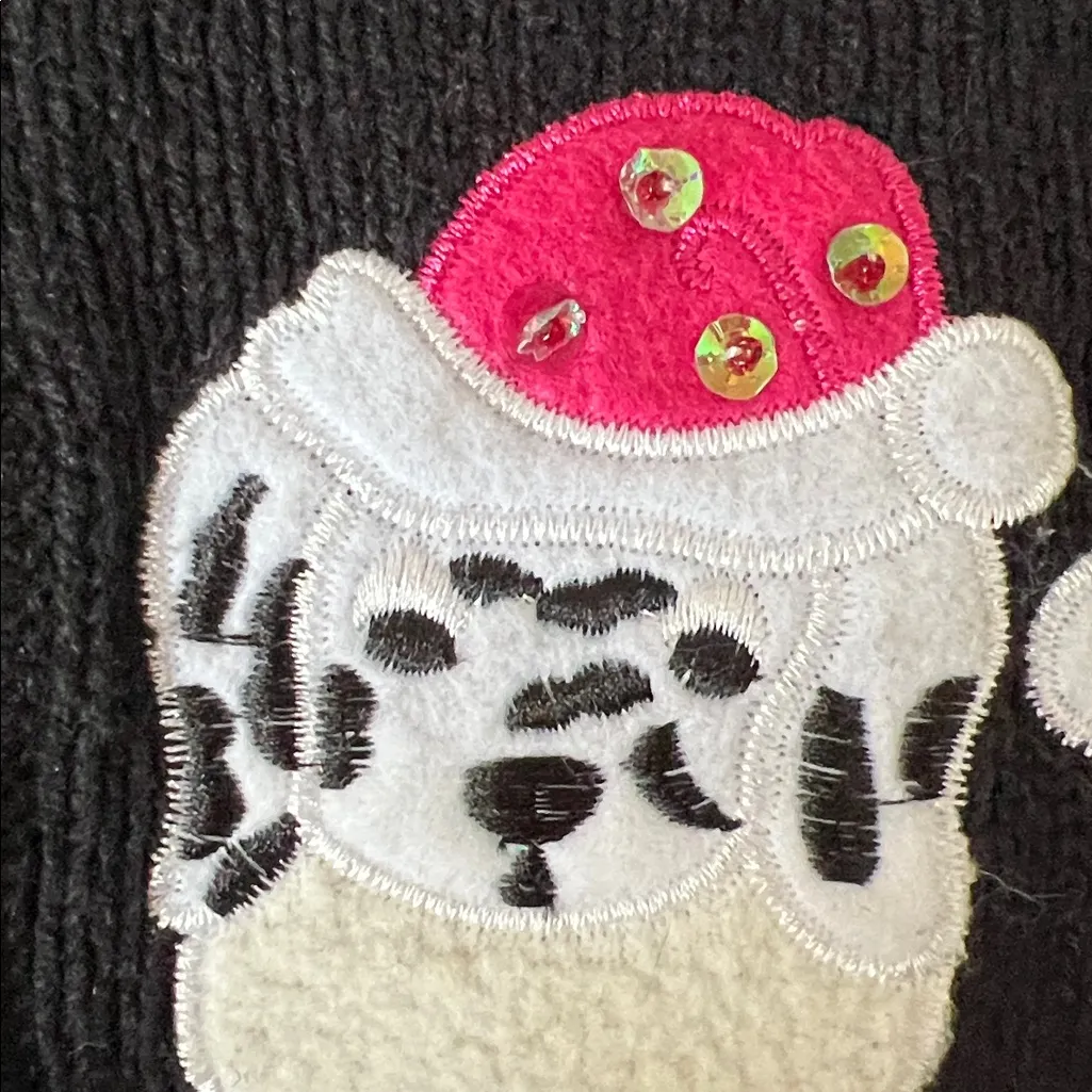 Kim Rogers Dog Christmas Sweater Vest Bow Ribbon Paw Snowflake XL - Image 3