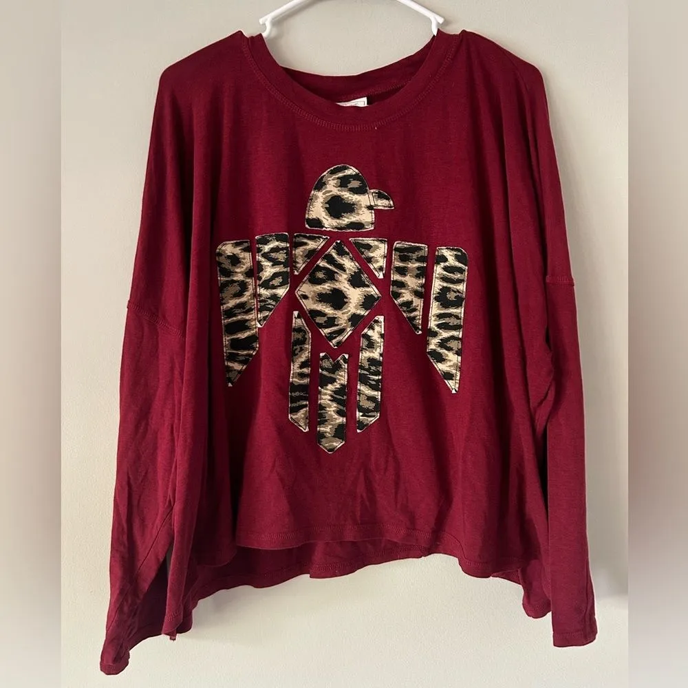 Ariat Ladies Jungle Queen Red Long Sleeve Top Size Size Large Soft Comfort - Image 2
