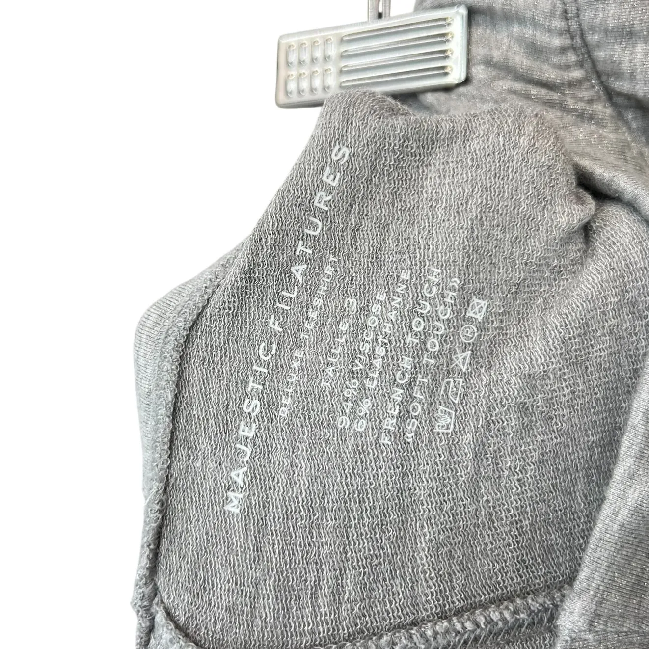 Majestic‎ Filatures Pants Drawstring Terry Cuffed Light Gray Size 3 Medium - Image 11