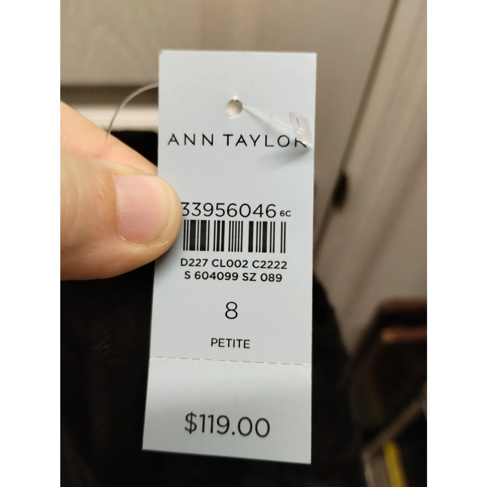 Ann Taylor NWT Size 8p Black Houndstooth Tie Waist Ankle High Rise Tapered Pants - Image 8