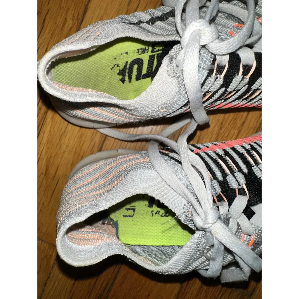 Nike Free RN Flyknit Womens 8 Light Gray Running Shoes Lace Up - 831070-005 - Image 10