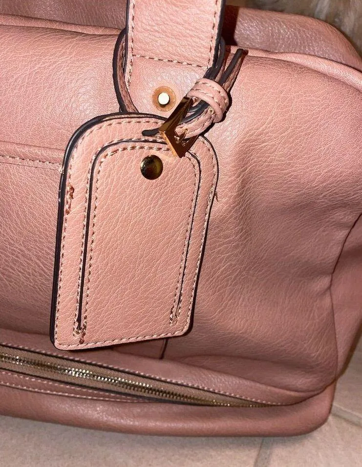 Sole Society Mason Blush Pink Vegan Leather Weekender Duffle Bag large - Image 6