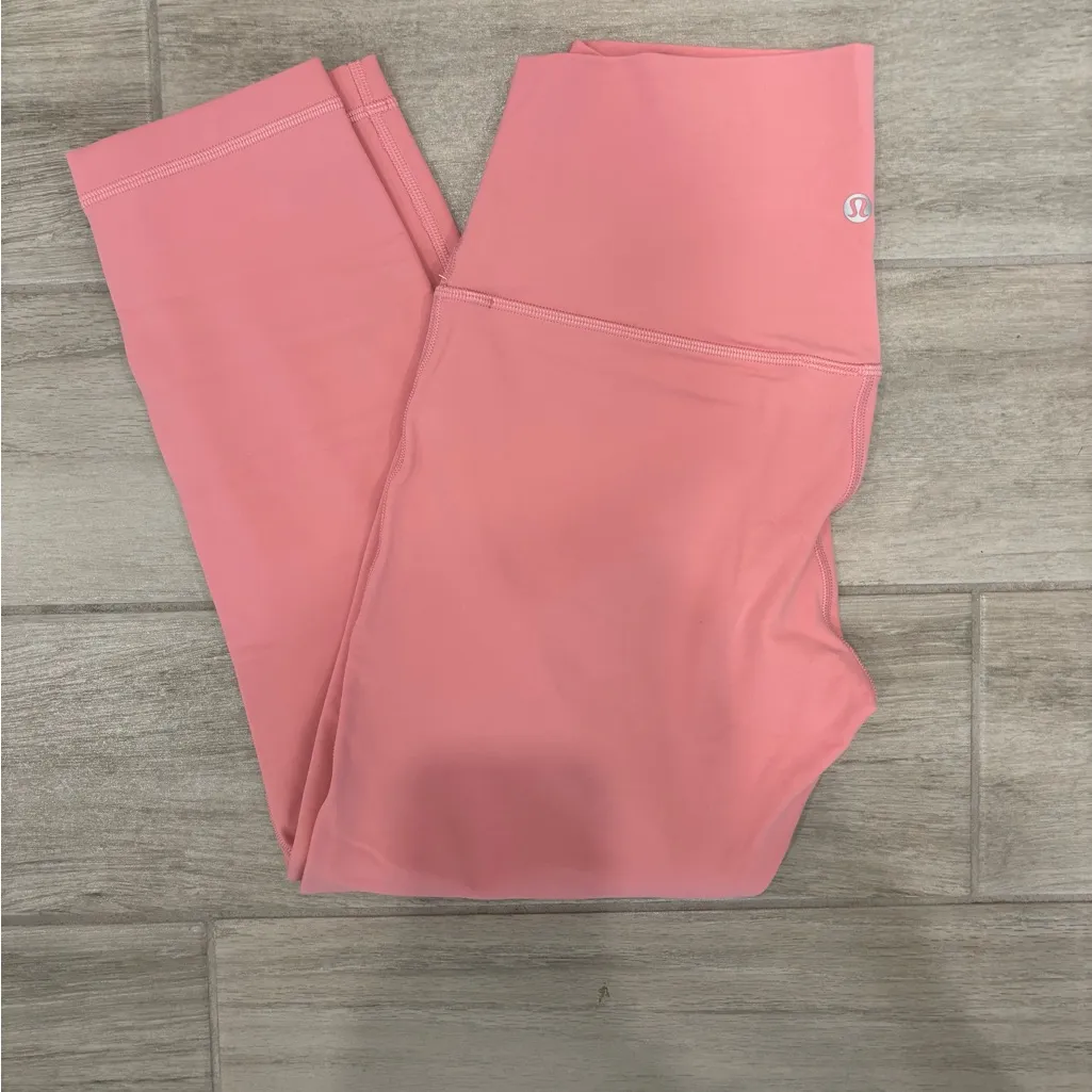 Lululemon Align high rise cropped leggings size‎ 8 in pink tide 23” - Image 3