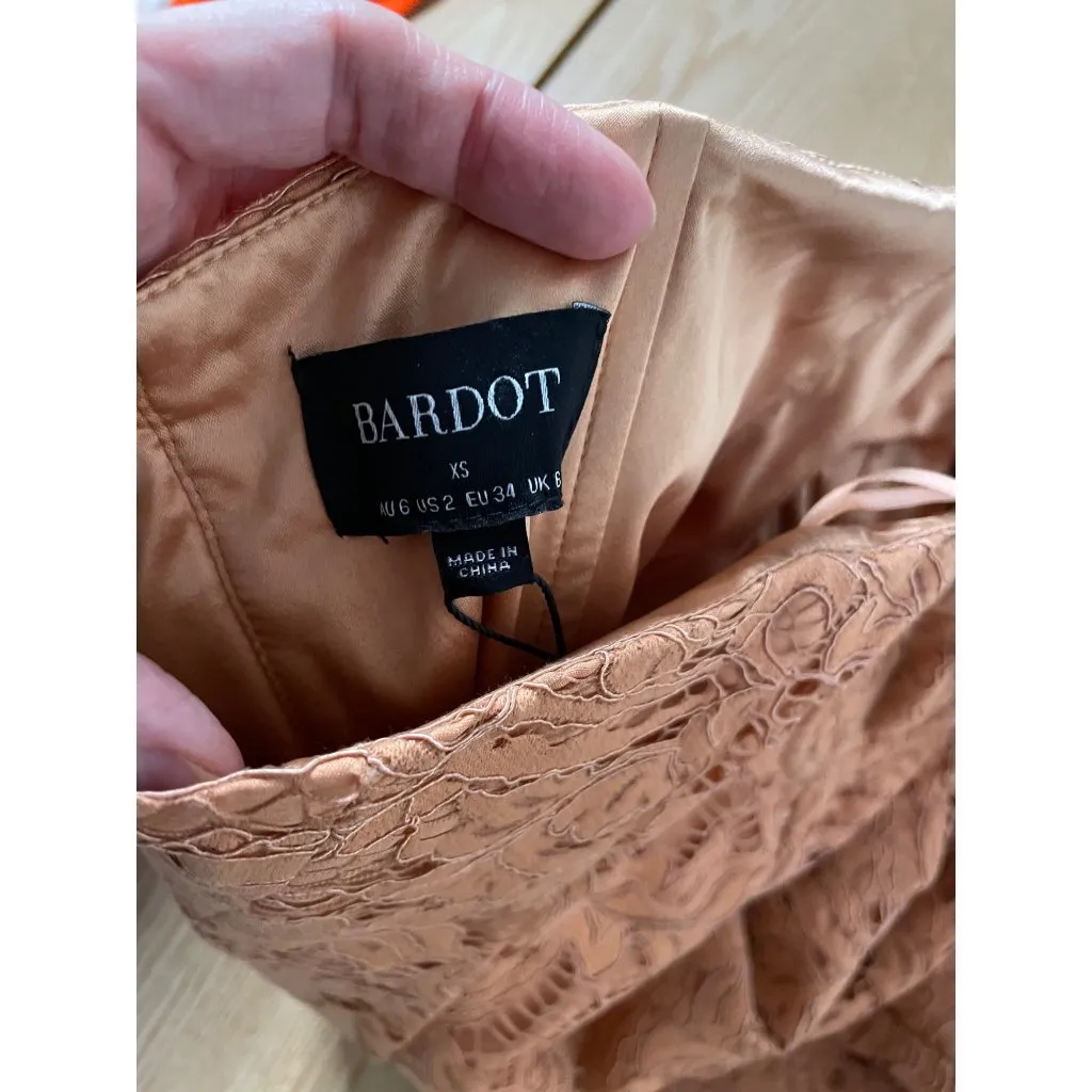 New Womens Bardot Lacey Halter Dress Underwired Copper Color size Xs - Image 7