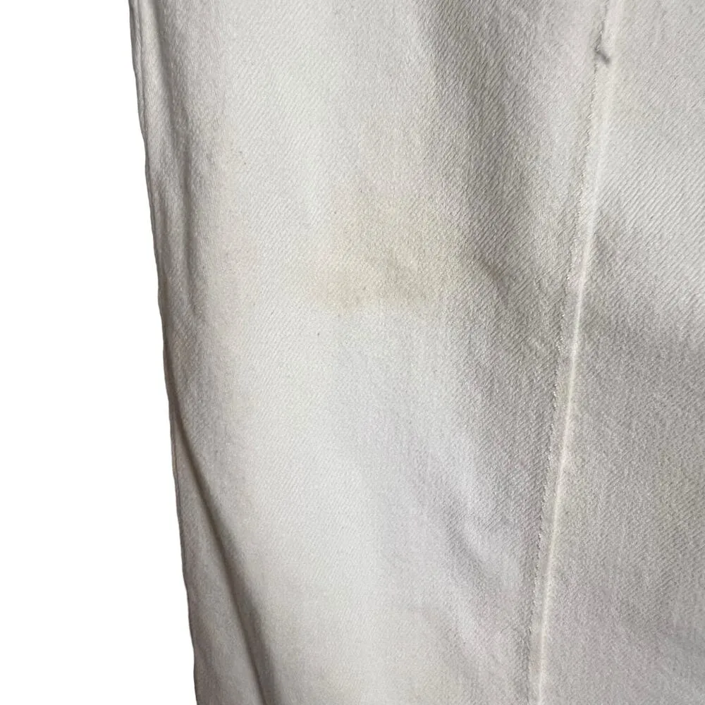 Madewell Baggy Straight High Rise Button Fly Jeans Vintage White Canvas Size 25 - Image 9