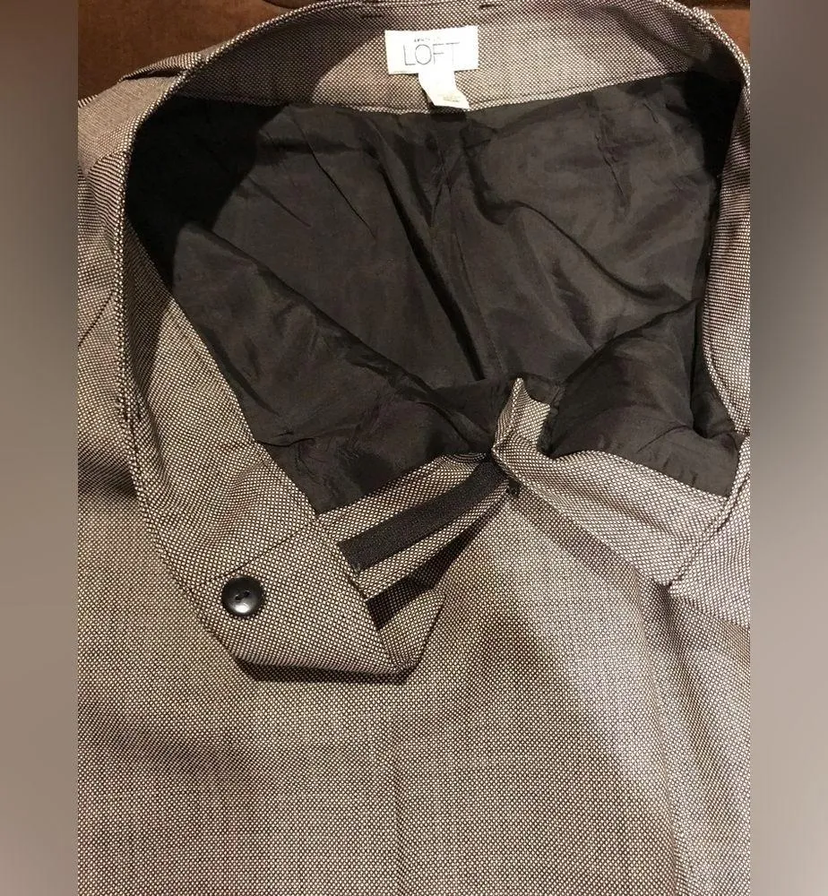 Loft Boot Wide Leg Black And White Dress Pants SZ 4 - Image 4