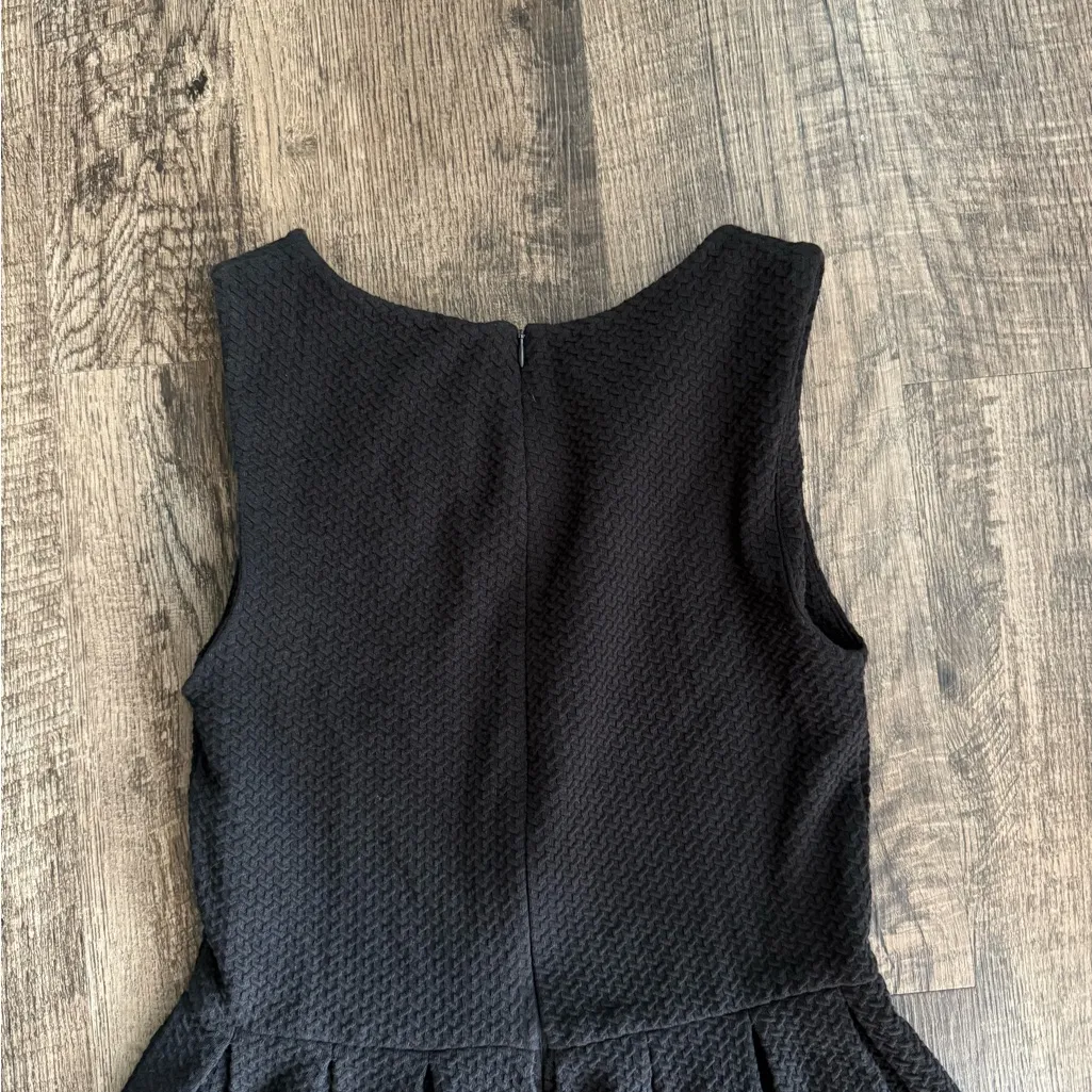 Ganni Black Textured Mini Dress size Medium - Image 3