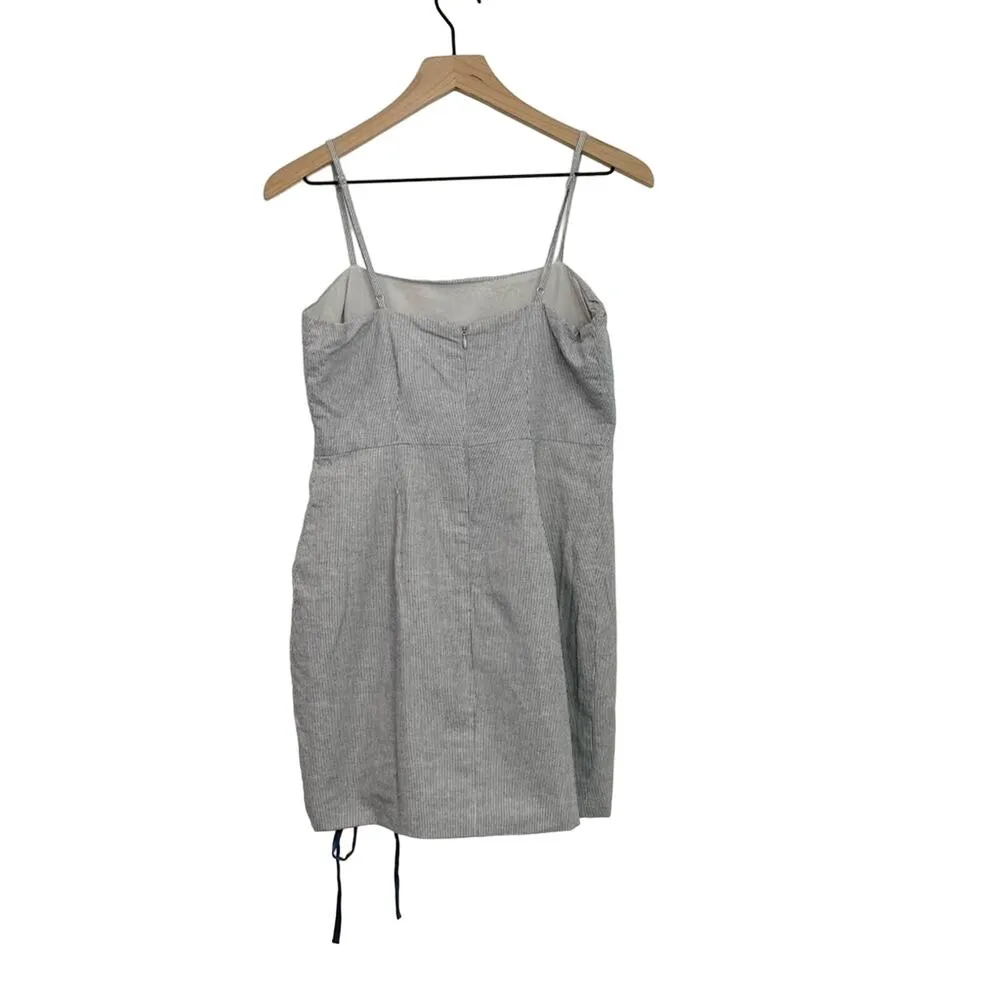 Privacy Please Kerria Mini Charcoal Metallic Stripe Dress Size Medium - Image 3