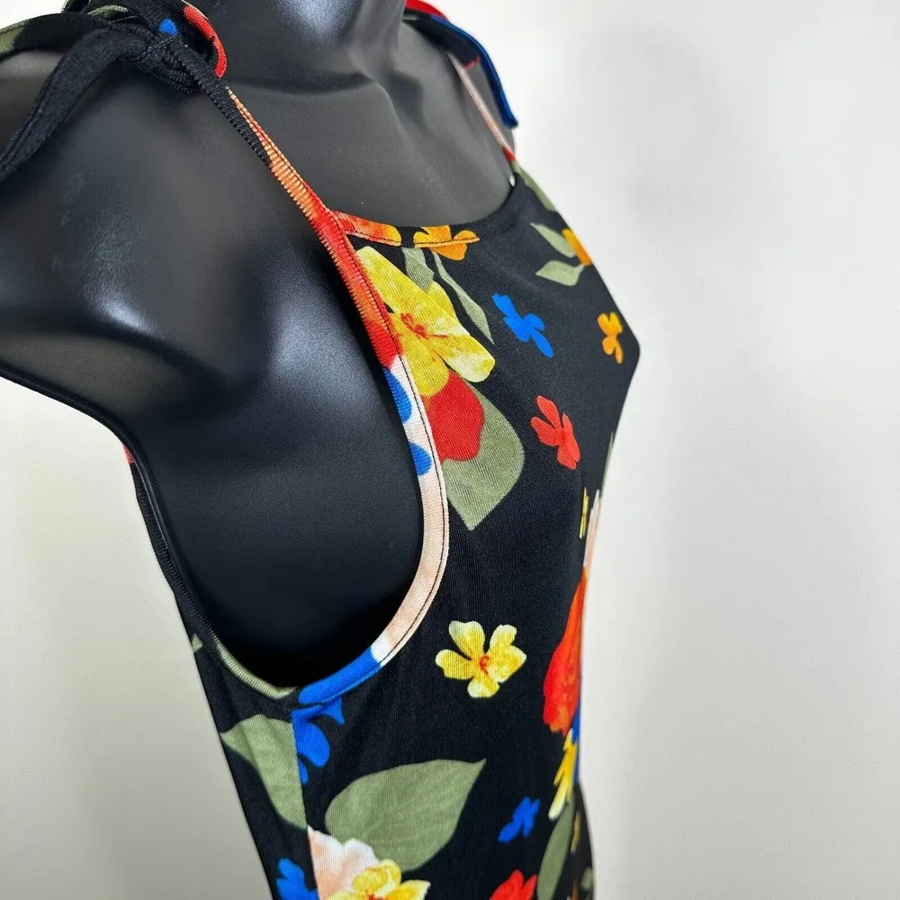 Danielle Bernstein We Wore What Size Small Black Floral Tropicana Midi Dress - Image 8