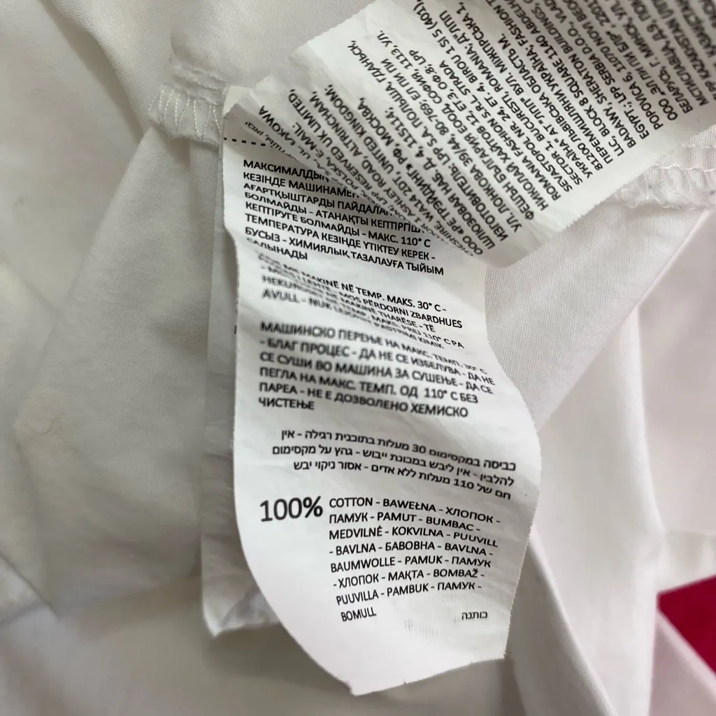 Reserved Eco Aware Women White Button Down Shirt Size M EUR 38 UK 10 Long Sleeve - Image 6