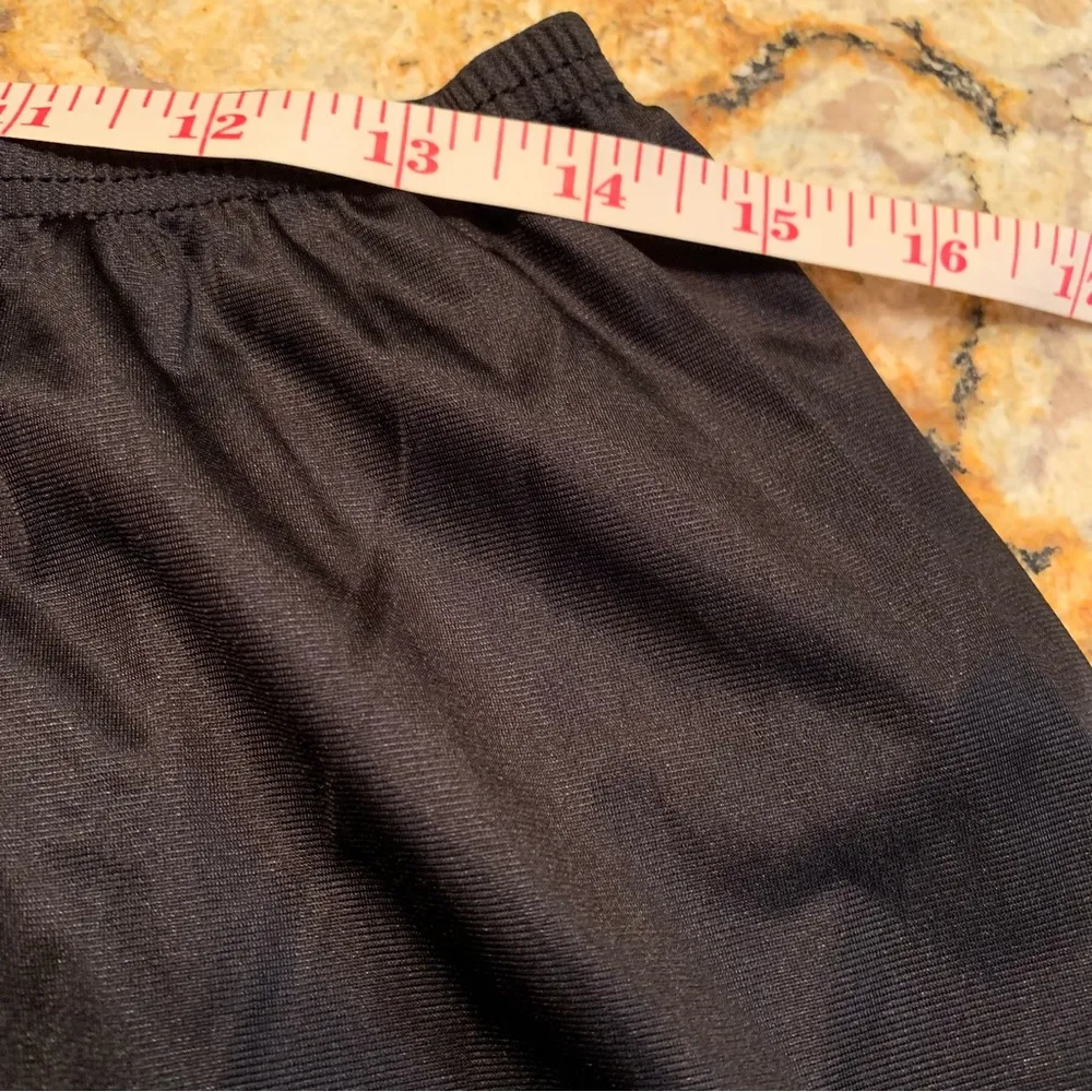 Vanity Fair  Womens XL Slip Black Nylon Classic Lace Trim 29” Long Very Good USA - Image 4