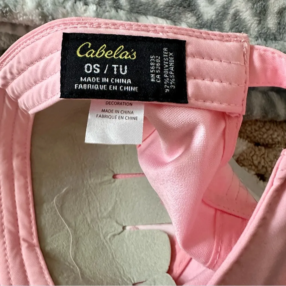 Women Bass Pro Shops Floral Brim Strapback Adjustable Hat Cap Hunt Fish Mom Pink - Image 5