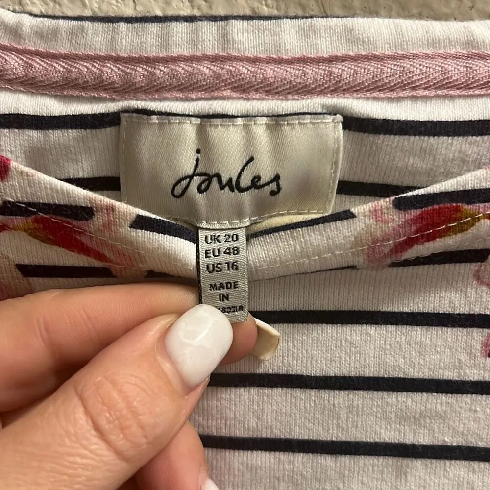 ✨Joules Women's Harbour Print Long Sleeve Sz 16 T - Image 8